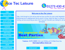 Tablet Screenshot of ace-leisure.com